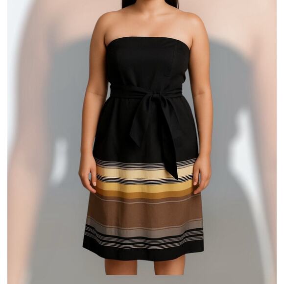 Kay Unger Dresses & Skirts - Kay Unger Black Strapless Fit and Flare Dress Size 6